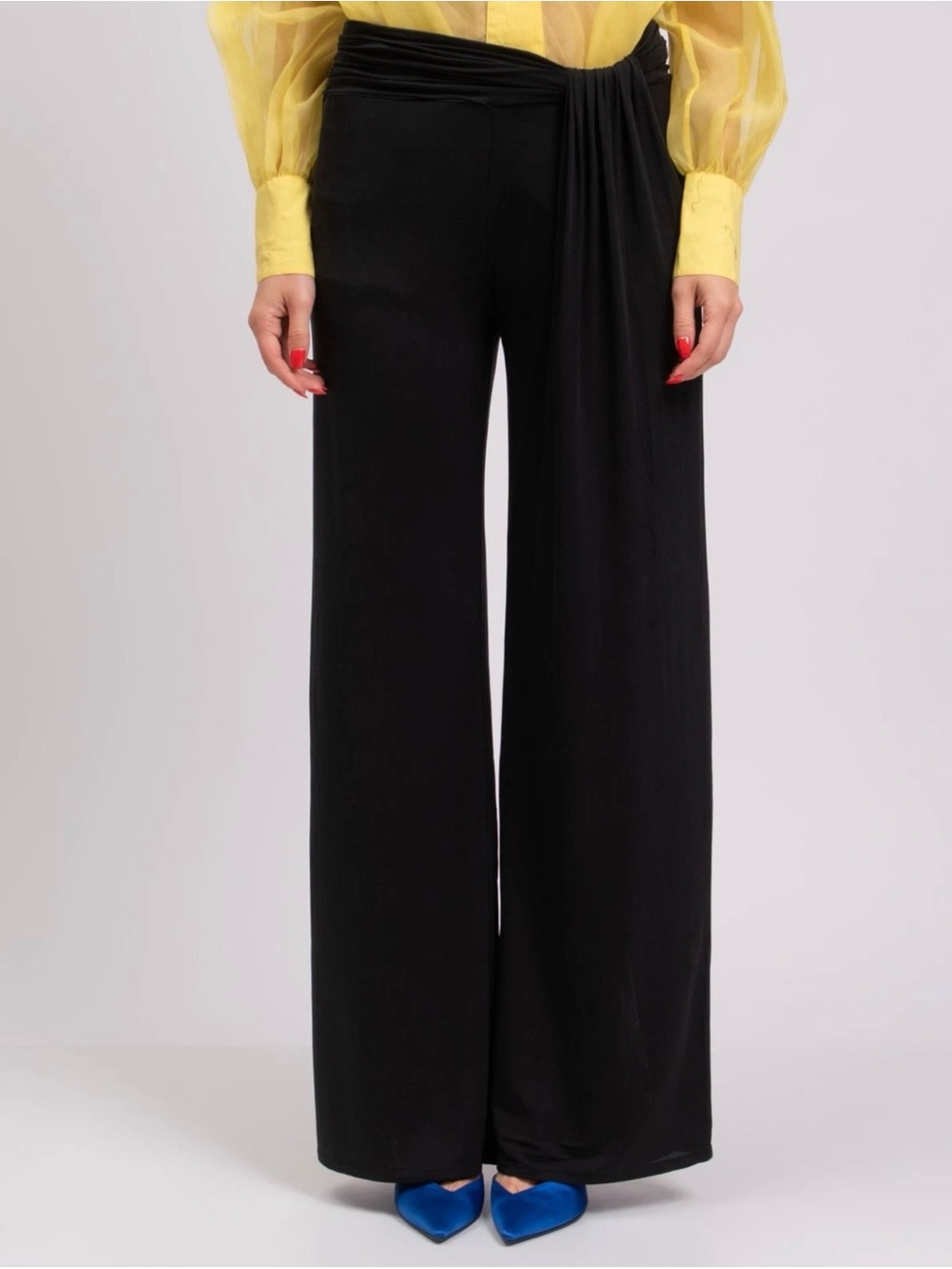 Gauge81 Drapped wide leg trousers